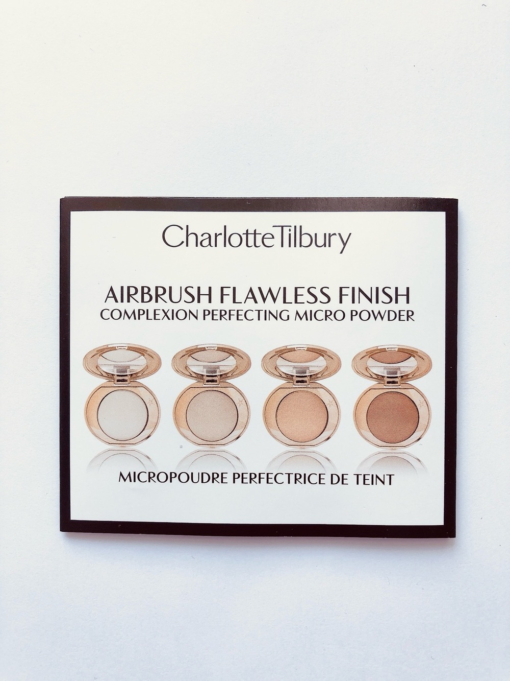 10/$10 Charlotte Tilbury airbrush, flawless, finish samples